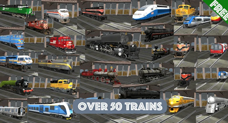 over 50 trains apk