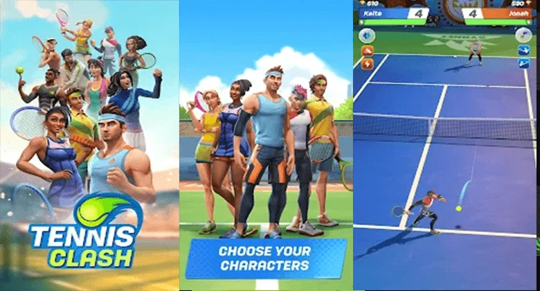 Play without Ads tennis clash mod apk