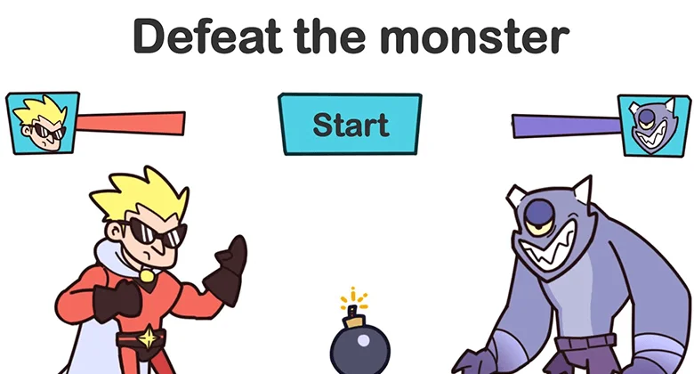 defeat the monster in brain out game